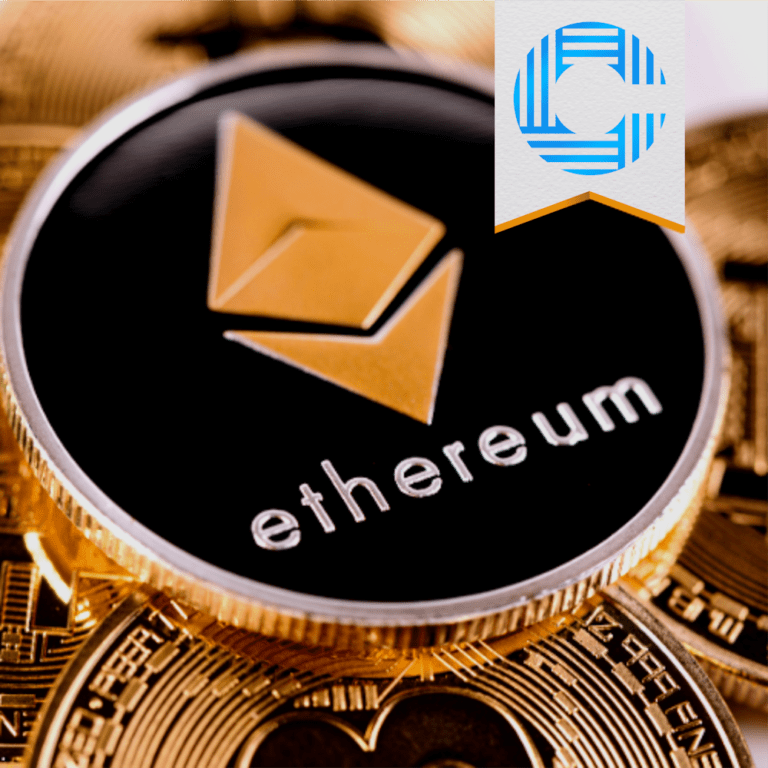 Illustration of Ethereum blockchain for business and professionals, showcasing smart contracts, decentralized applications (DApps), enterprise blockchain solutions, secure transactions, and scalability for business innovation.